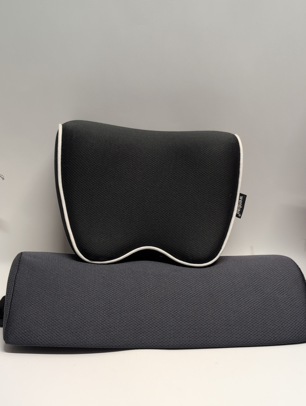 Black Memory Foam Headrest Pillow And Lumbar Support